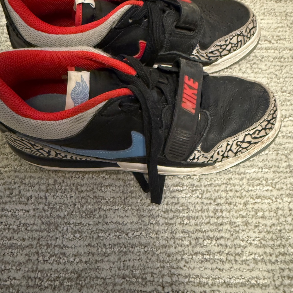 Nike Kids Black, Red, and Gray Sneakers